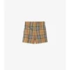 Pantalones cortos de algodón con estampado de cuadros
