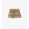 Pantalones cortos de algodón con estampado de cuadros