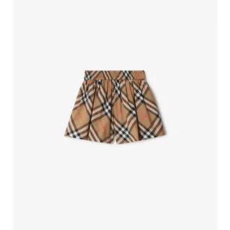 Pantalones cortos de algodón con estampado de cuadros