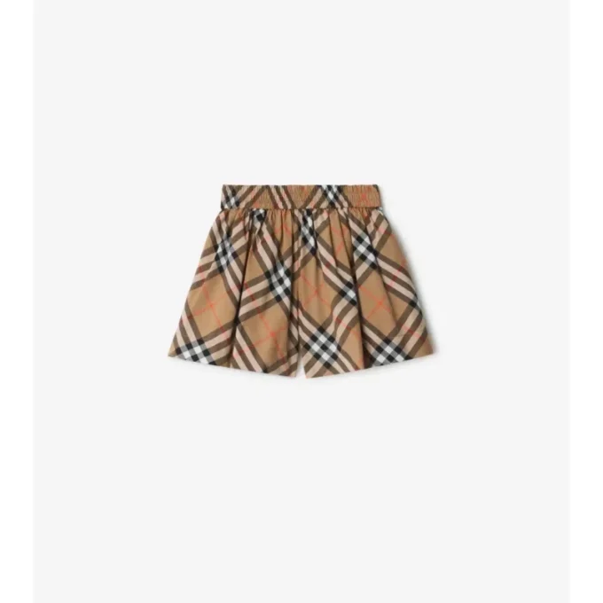 Pantalones cortos de algodón con estampado de cuadros