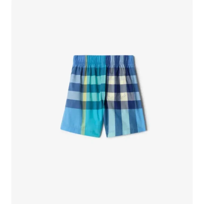 Pantalones cortos de algodón con estampado de cuadros