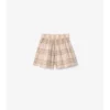 Pantalones cortos de algodón con estampado de cuadros
