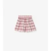 Pantalones cortos de algodón con estampado de cuadros