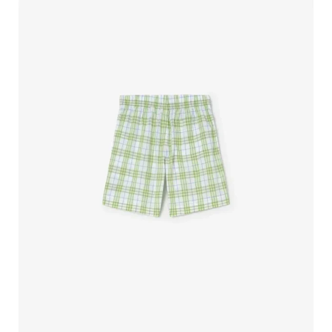 Pantalones cortos de algodón con estampado de cuadros
