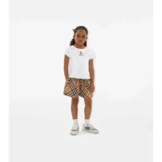 Pantalones cortos de algodón con estampado de cuadros