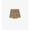 Pantalones cortos de algodón con estampado de cuadros