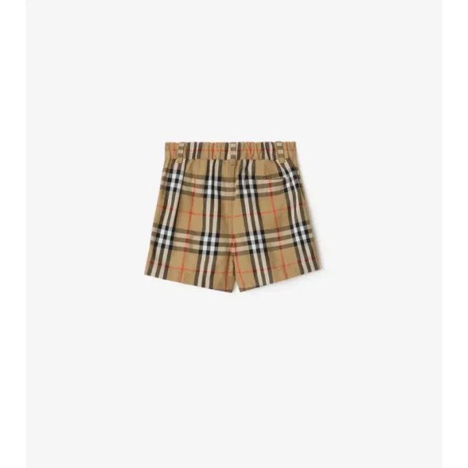 Pantalones cortos de algodón con estampado de cuadros