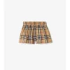 Pantalones cortos de algodón con estampado de cuadros