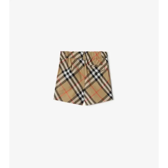 Pantalones cortos de algodón con estampado de cuadros