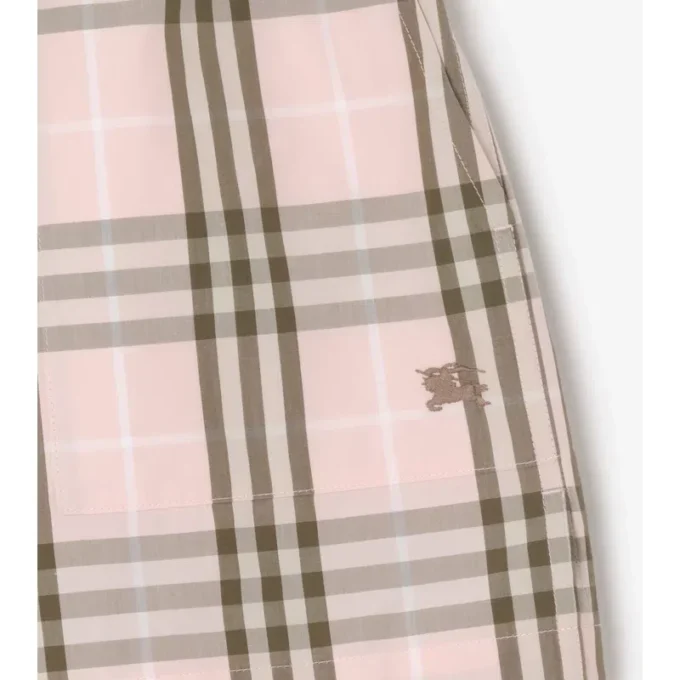 Pantalones cortos de algodón con estampado de cuadros