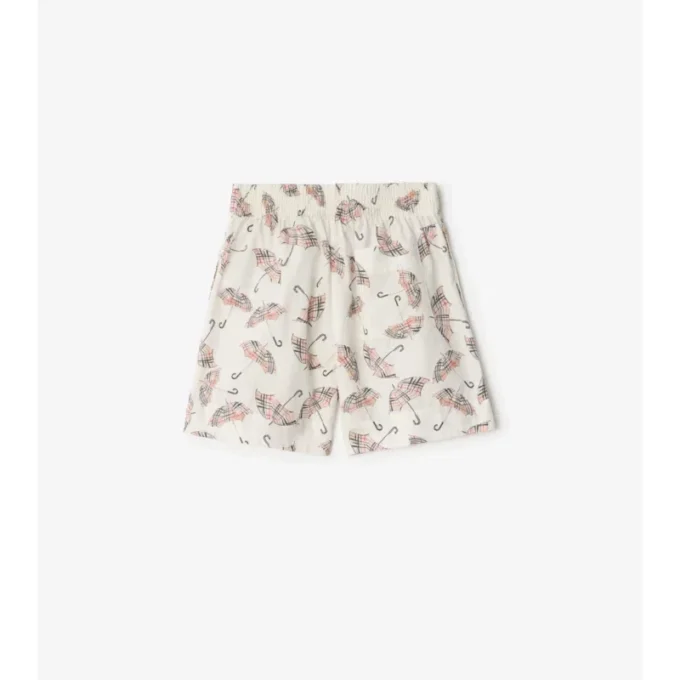 Pantalones cortos de algodón con estampado de paraguas