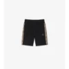 Pantalones cortos de algodón con ribete de cuadros