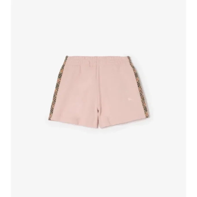 Pantalones cortos de algodón con ribete de cuadros
