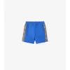 Pantalones cortos de algodón con ribete de cuadros