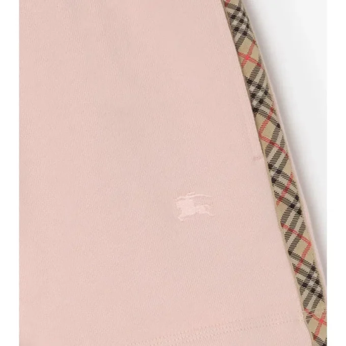 Pantalones cortos de algodón con ribete de cuadros