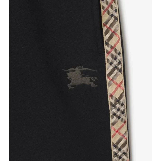 Pantalones cortos de algodón con ribete de cuadros
