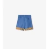 Pantalones cortos de algodón con vuelta a cuadros