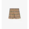 Pantalones cortos de algodón elástico a cuadros
