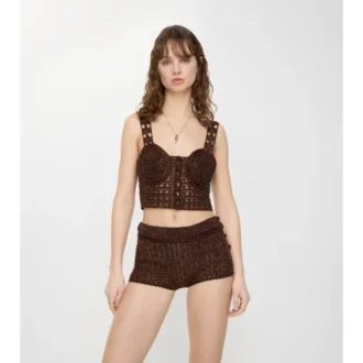 Pantalones cortos de algodón Moulina de ganchillo