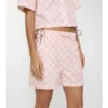 Pantalones cortos de popelín de algodón con diseño de tablero de ajedrez EKD