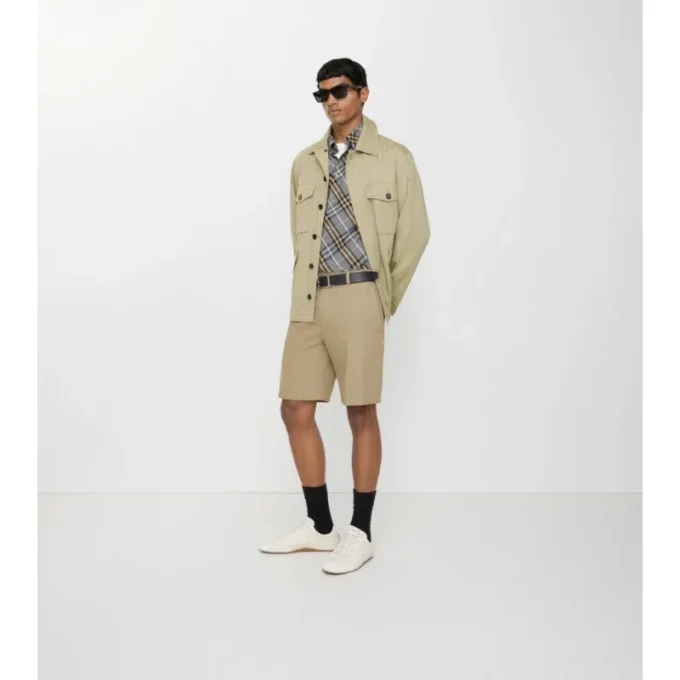 Pantalones cortos de sarga de algodón