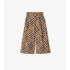 Pantalones de algodón con estampado de cuadros