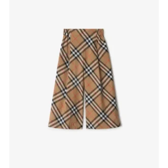 Pantalones de algodón con estampado de cuadros