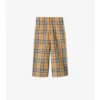 Pantalones de algodón con estampado de cuadros