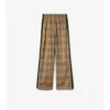 Pantalones de algodón con estampado de cuadros