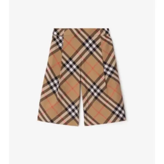 Pantalones de algodón con estampado de cuadros