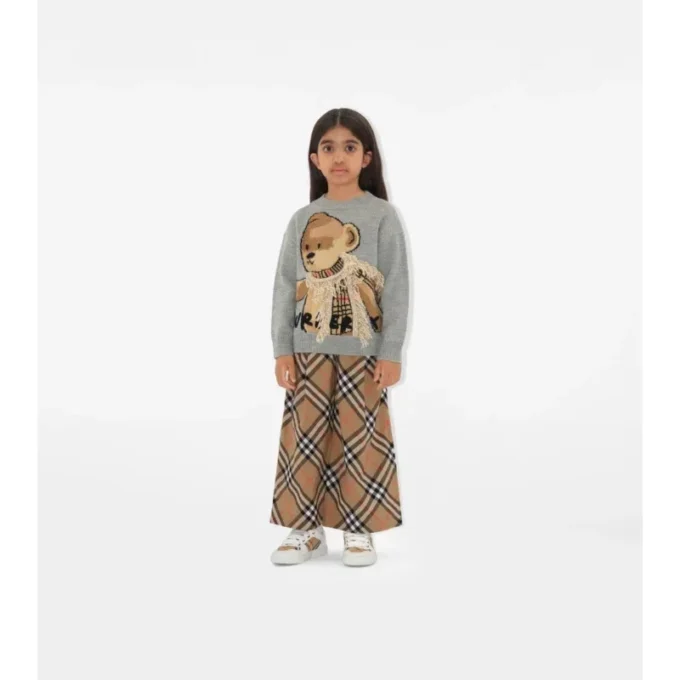 Pantalones de algodón con estampado de cuadros