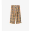 Pantalones de algodón con estampado de cuadros