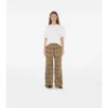 Pantalones de algodón con estampado de cuadros