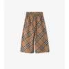 Pantalones de algodón con estampado de cuadros