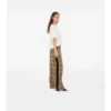Pantalones de algodón con estampado de cuadros