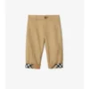 Pantalones de algodón con vuelta y estampado de cuadros