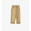 Pantalones de algodón con vuelta y estampado de cuadros