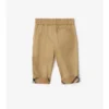Pantalones de algodón con vuelta y estampado de cuadros