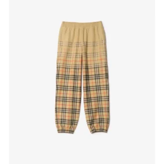 Pantalones de chándal de algodón con estampado de cuadros degradado
