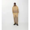 Pantalones de chándal de algodón con estampado de cuadros degradado