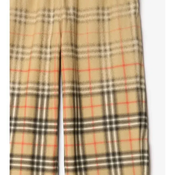 Pantalones de chándal de algodón con estampado de cuadros degradado