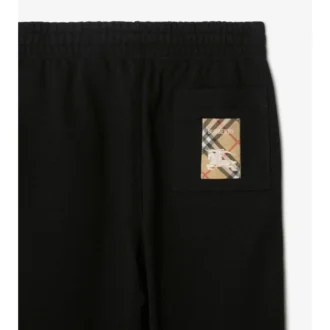 Pantalones de chándal de algodón con etiqueta de cuadros