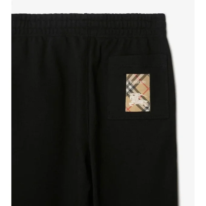 Pantalones de chándal de algodón con etiqueta de cuadros