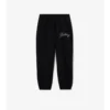 Pantalones de chándal de algodón con logotipo cursivo a cuadros