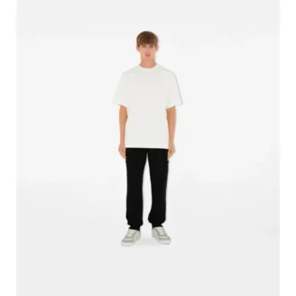 Pantalones de chándal de algodón con paneles de cuadros