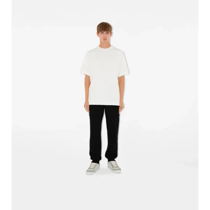 Pantalones de chándal de algodón con paneles de cuadros