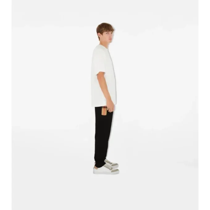 Pantalones de chándal de algodón con paneles de cuadros