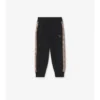 Pantalones de chándal de algodón con ribetes de cuadros