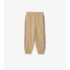 Pantalones de chándal de algodón con ribetes de cuadros