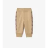 Pantalones de chándal de algodón con ribetes de cuadros